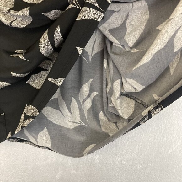 Catherines AnyWear Slinky Tank Top Womens 4X 30/32W Leaf Print Sleeveless Black - Picture 9 of 9